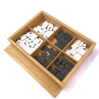 Tombolini dei numeri bianchi e grigi